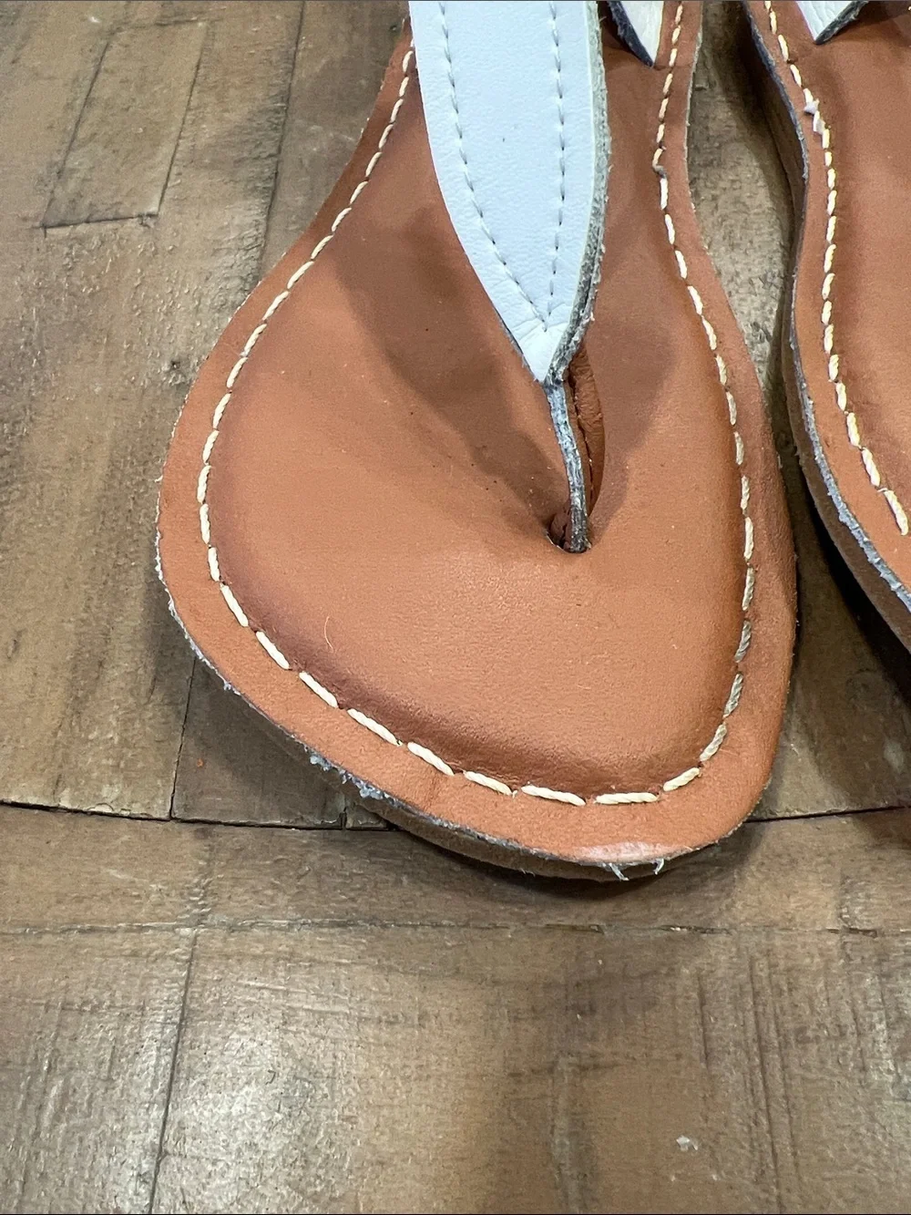 Salt Water Sandals by Hoy white leather